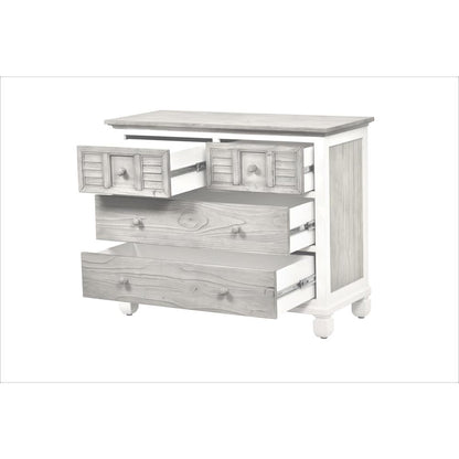 Islamorada - 4 Drawer Chest - Dapple Grey and Blanc Finish