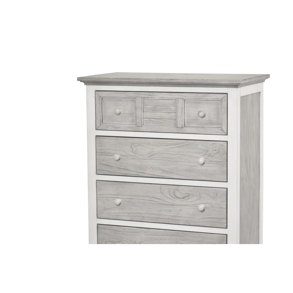 Islamorada - 5 Drawer Chest - Dapple Grey and Blanc Finish