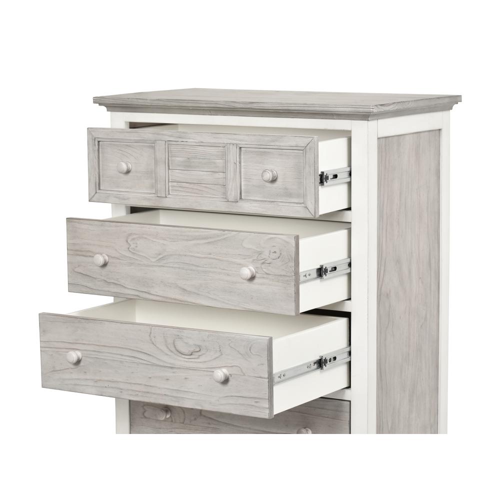 Islamorada - 5 Drawer Chest - Dapple Grey and Blanc Finish