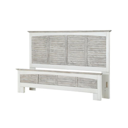 Islamorada - Bed - Queen - Dapple Grey and Blanc Finish
