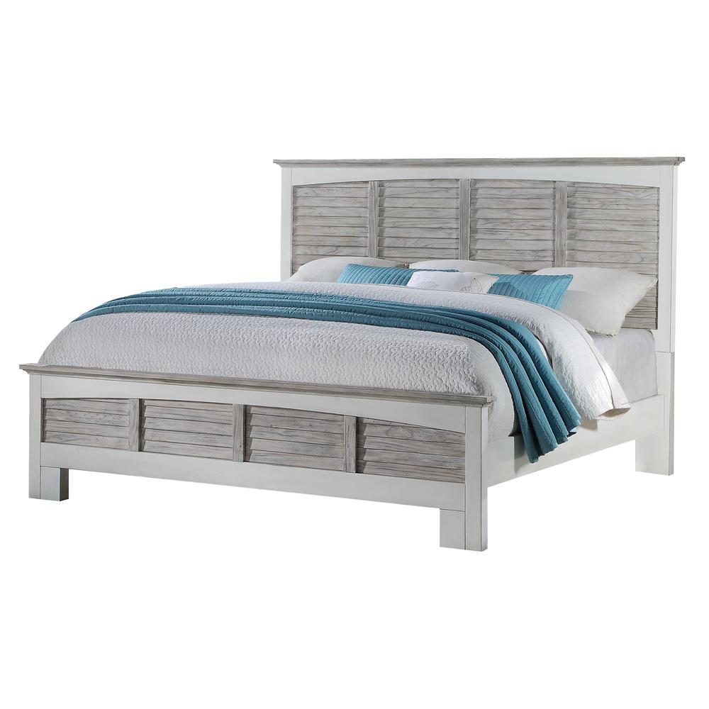 Islamorada - Bed - Queen - Dapple Grey and Blanc Finish