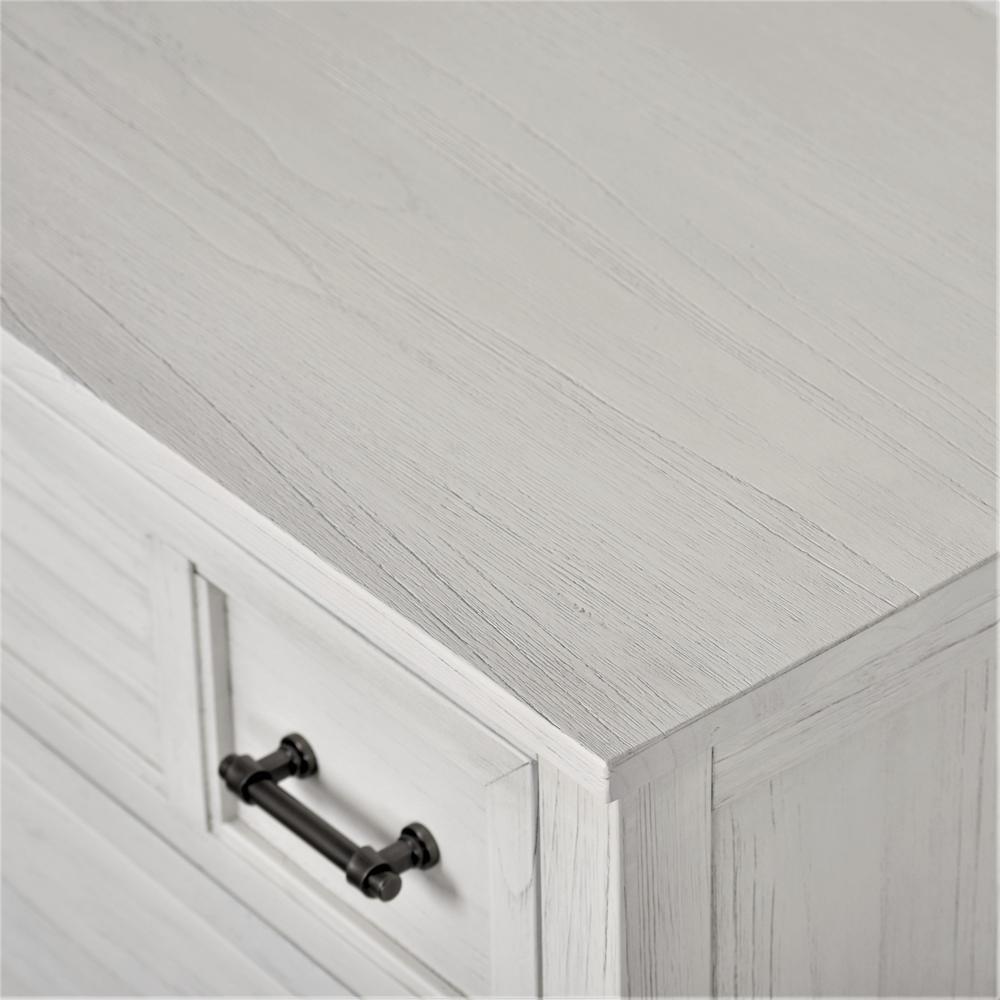 Surfside - 5 Drawer Chest - Weathered White Finish
