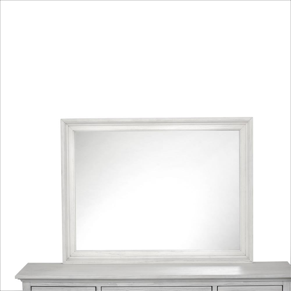 Surfside - Rectangular Dresser Mirror - Weathered White Finish