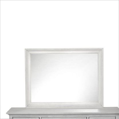 Surfside - Rectangular Dresser Mirror - Weathered White Finish