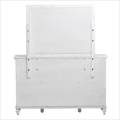 Surfside - Rectangular Dresser Mirror - Weathered White Finish
