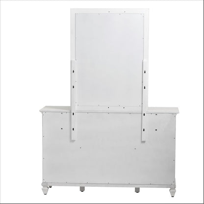 Surfside - Rectangular Dresser Mirror - Weathered White Finish