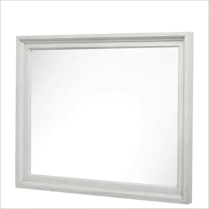 Surfside - Rectangular Dresser Mirror - Weathered White Finish