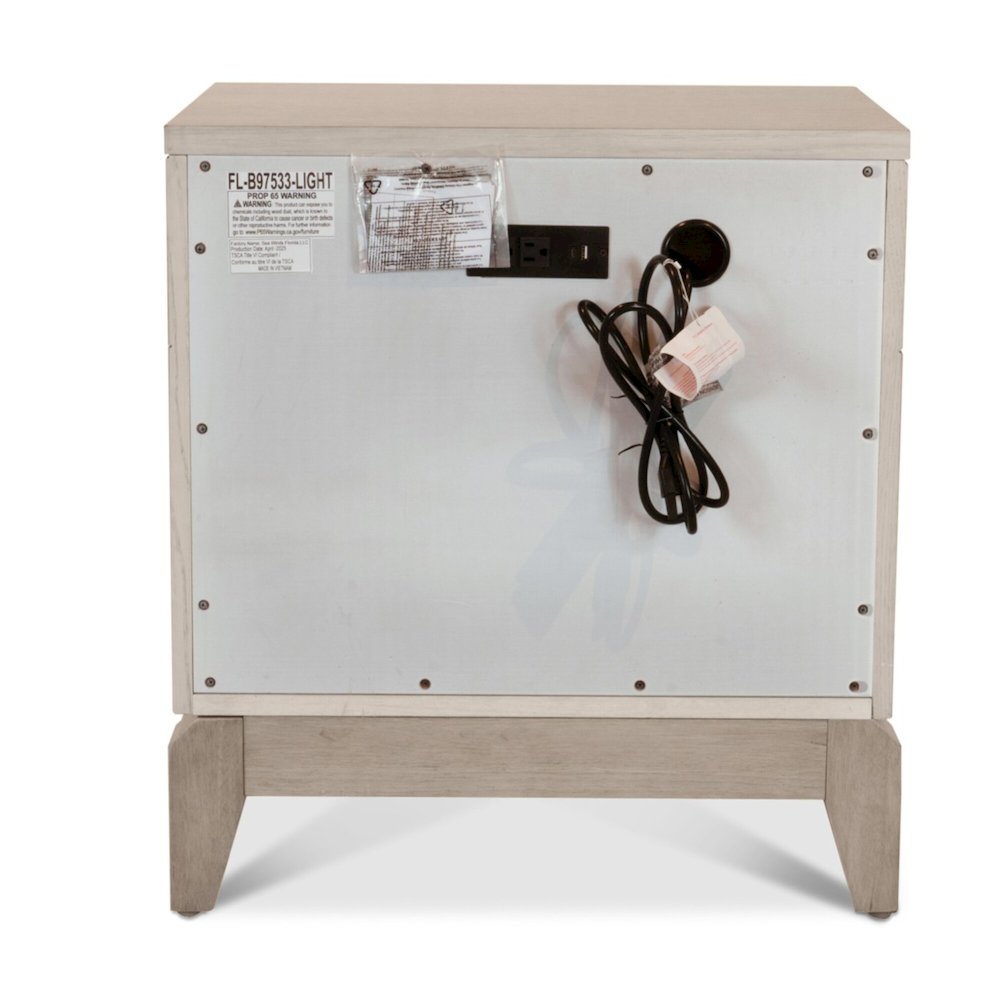 Manhattan Valley - 3 Drawer Nightstand with Power Strip, USB-A and USB-C Port