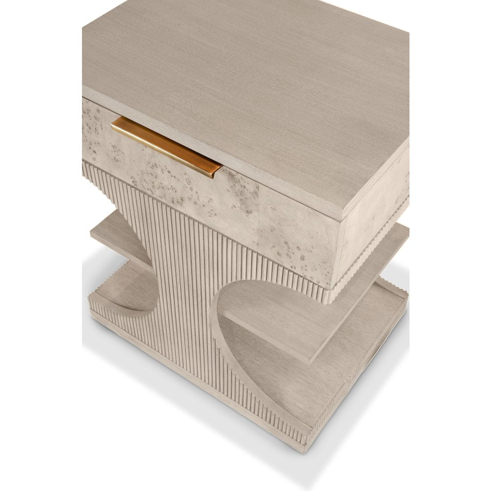 Manhattan Valley - 1 Drawer Accent Nightstand - Dusty Rose Finish