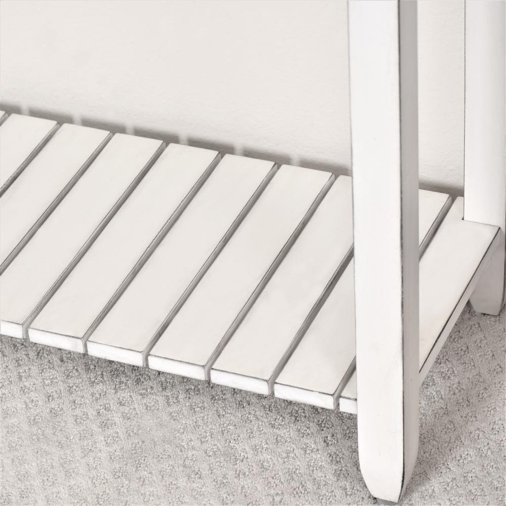 Picket Fence - Console Table - Distressed Grey, White Finish