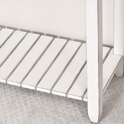 Picket Fence - Console Table - Distressed Grey, White Finish