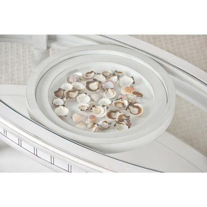 Monaco - Oval Coffee Table - No Insert - Blanc Finish