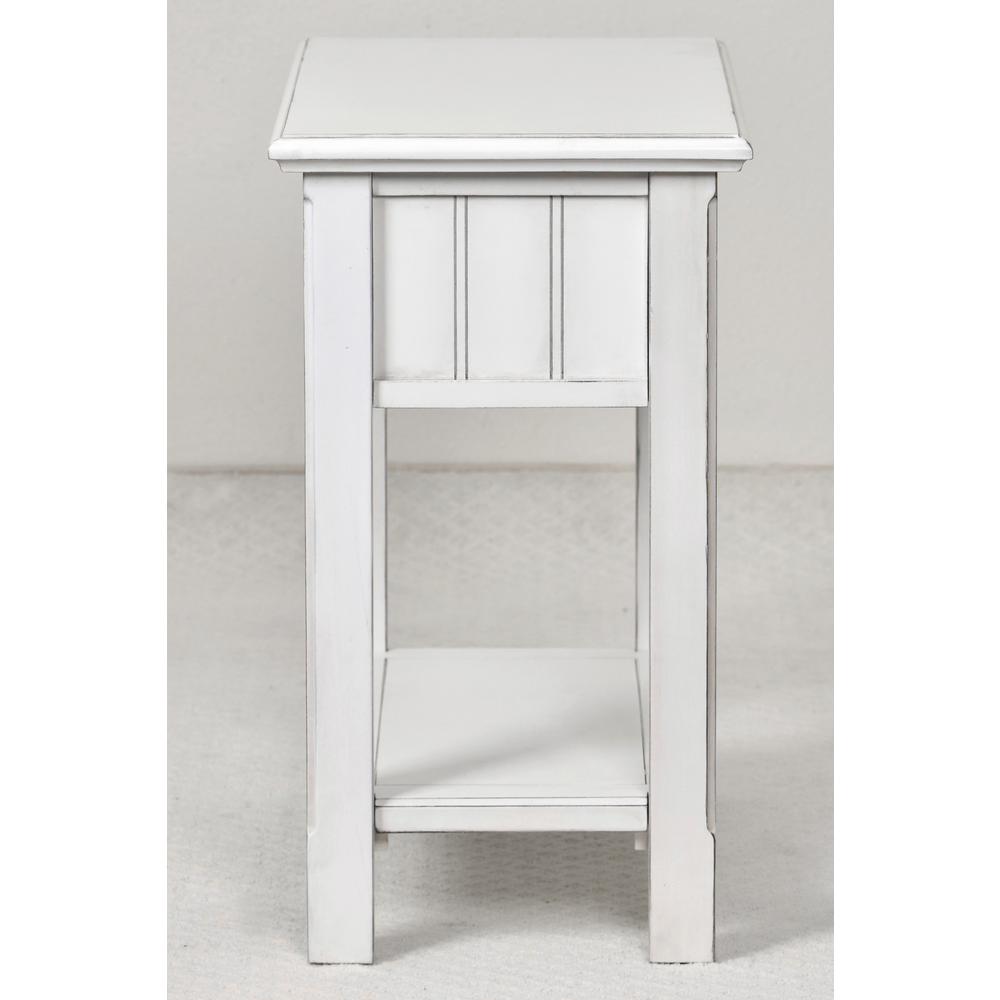 Monaco - Chairside Table - Blanc Finish