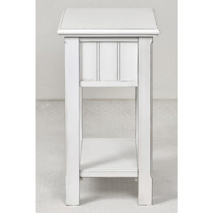Monaco - Chairside Table - Blanc Finish