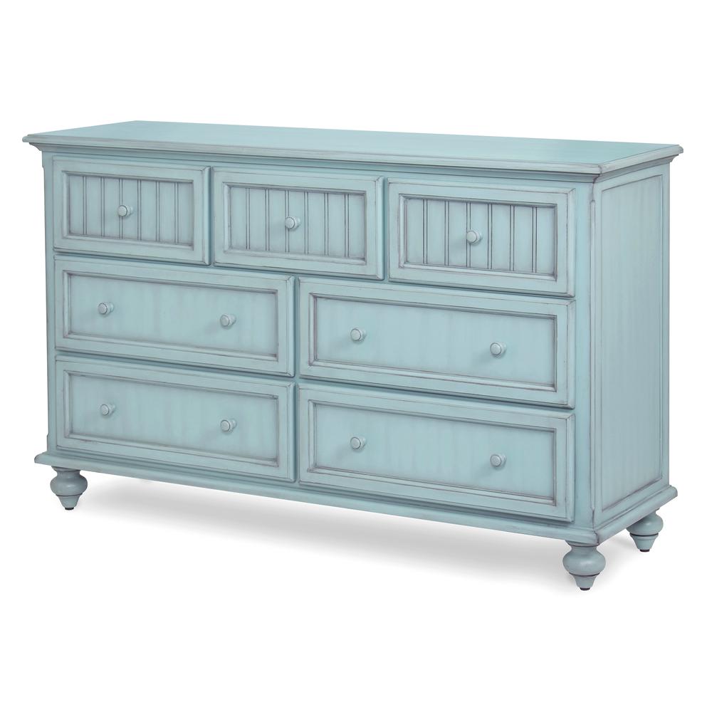 Monaco - 7 Drawer Dresser - Bleu Finish