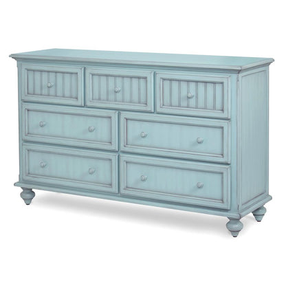 Monaco - 7 Drawer Dresser - Bleu Finish