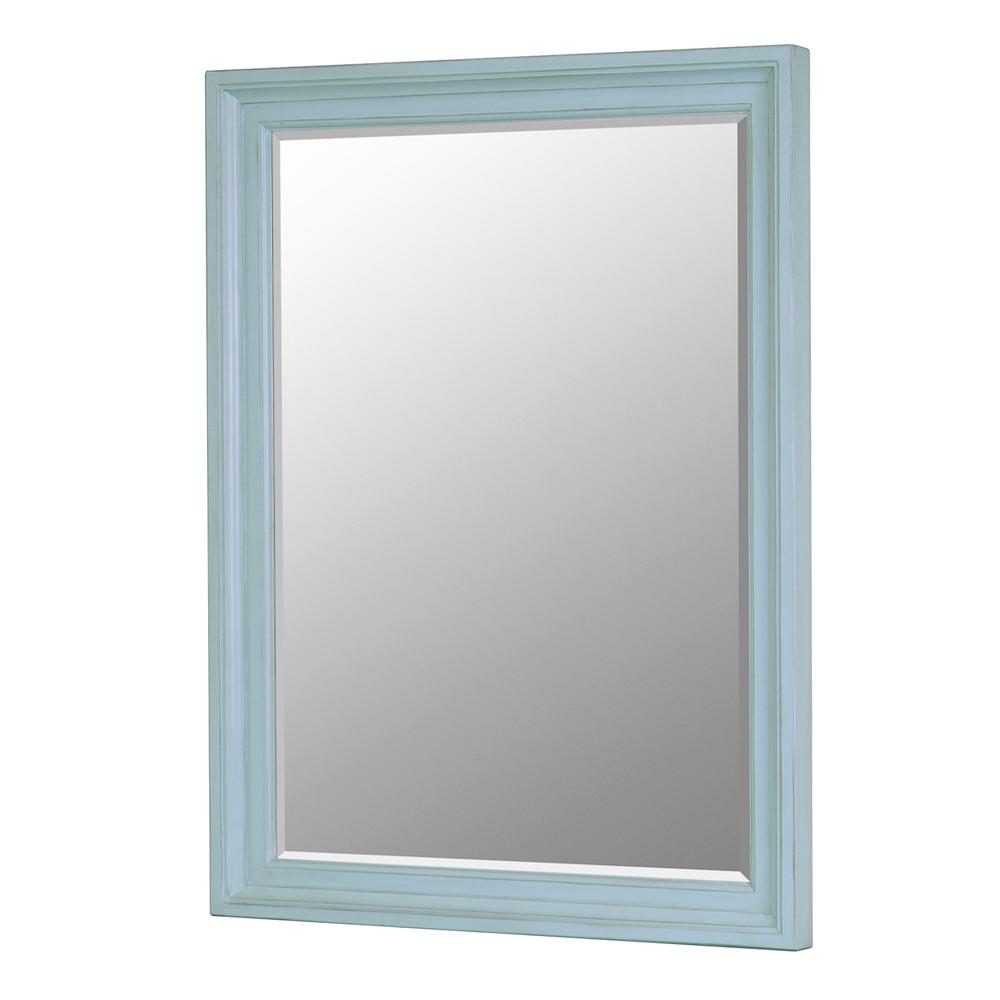 Monaco - Rectangular Beveled Dresser Mirror - Bleu Finish