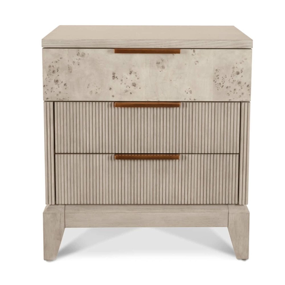 Manhattan Valley - 3 Drawer Nightstand with Power Strip, USB-A and USB-C Port