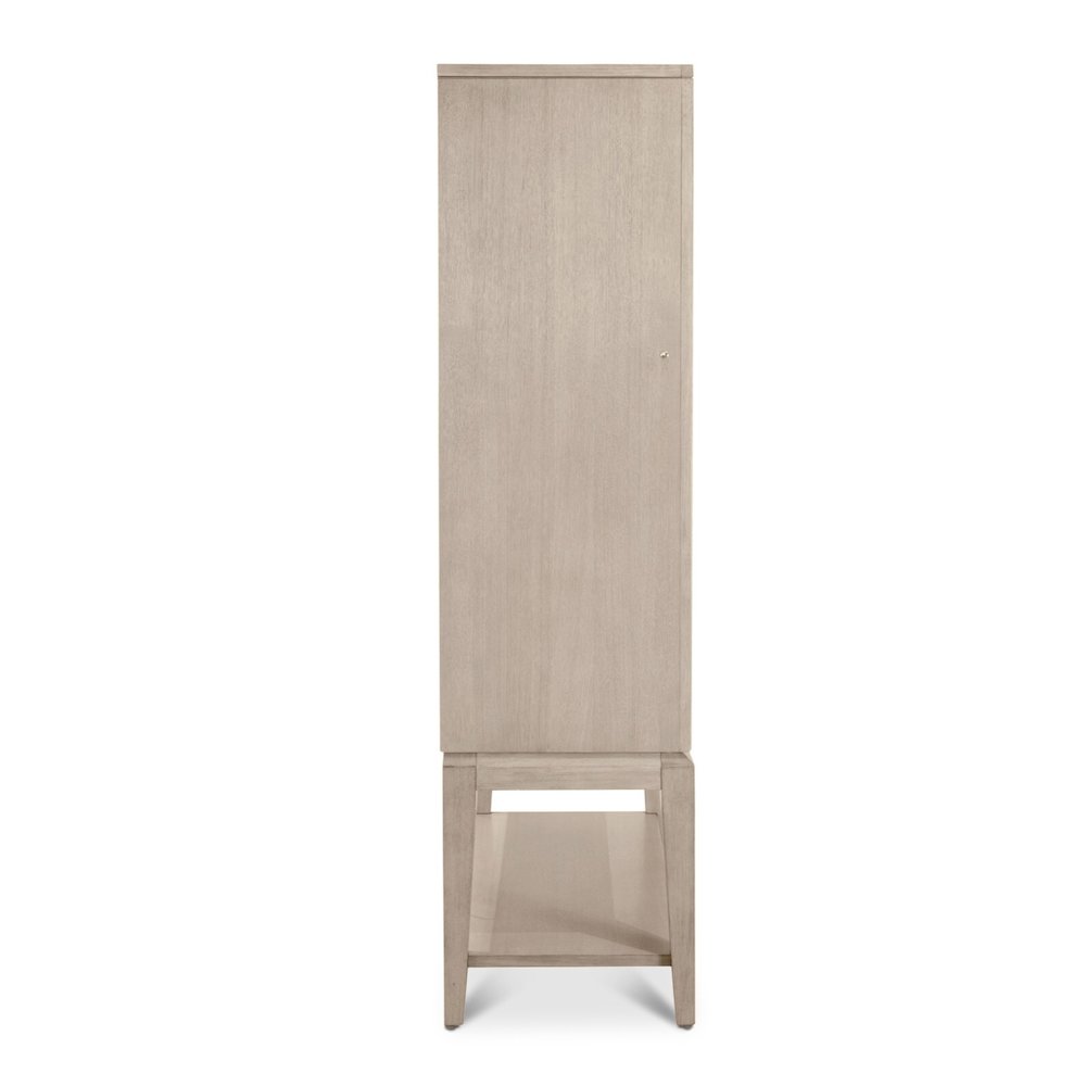 Manhattan Valley - Curio with Touch Lighting - Dusty Rose Finish