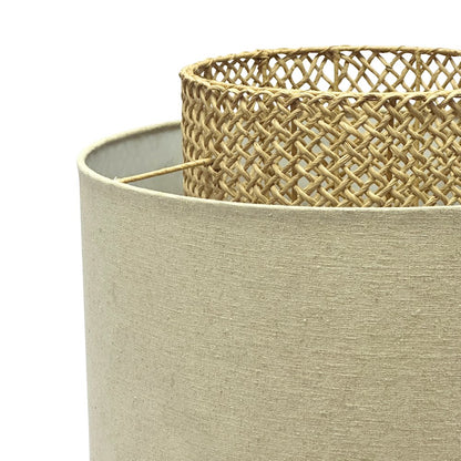 Bali - 25" Table Lamp - Natural Rattan Finish