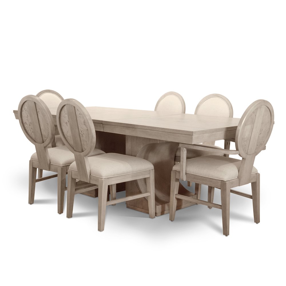 Manhattan Valley - Double Pedestal Dining Table with 18" Leaf (72"-90") - Dusty