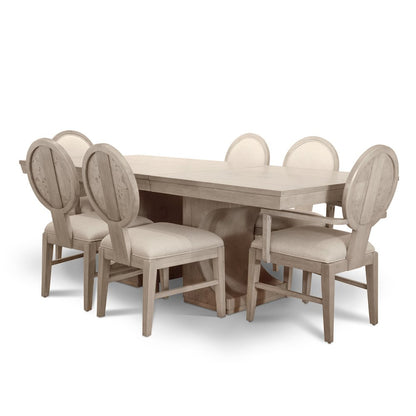 Manhattan Valley - Double Pedestal Dining Table with 18" Leaf (72"-90") - Dusty