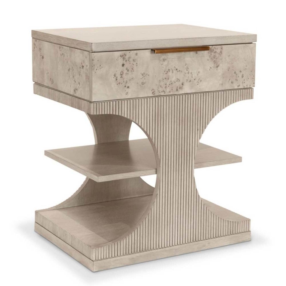 Manhattan Valley - 1 Drawer Accent Nightstand - Dusty Rose Finish