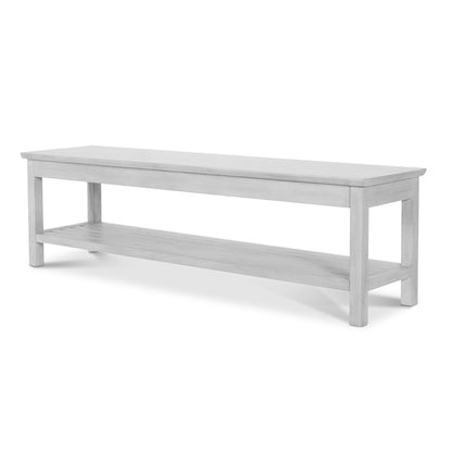 Geneva - Bench - Distressed White Finish