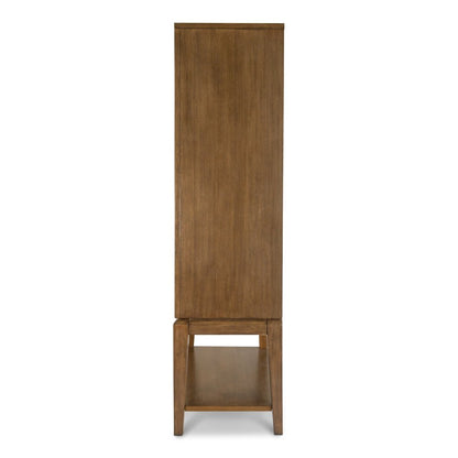 Manhattan Valley - Curio with Touch Lighting - Vintage Chestnut Finish