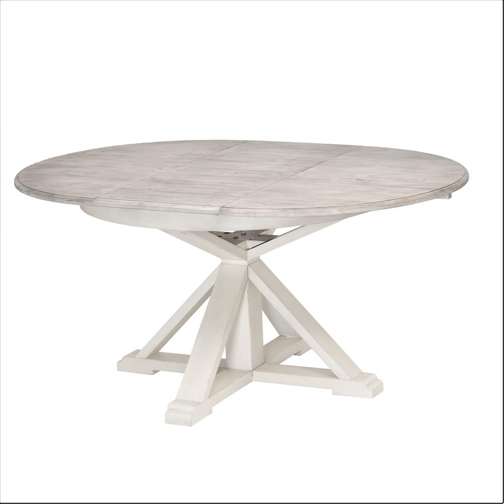 Islamorada - 45" Round Dining Table with 18" Butterfly Leaf Extension - Dapple