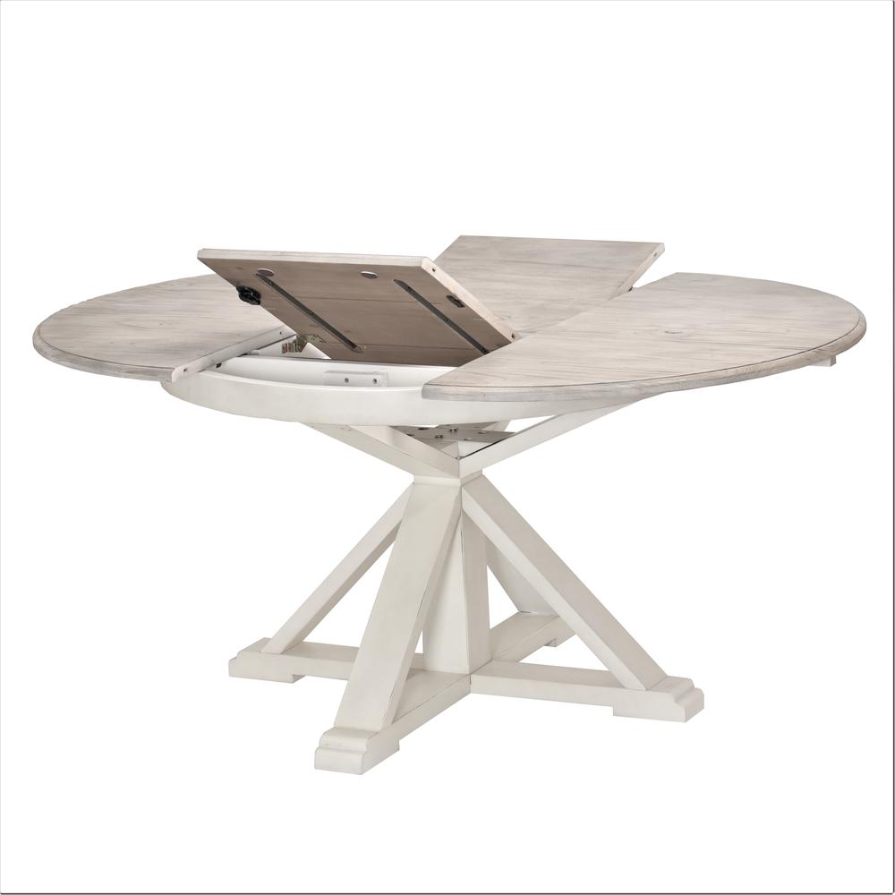 Islamorada - 45" Round Dining Table with 18" Butterfly Leaf Extension - Dapple