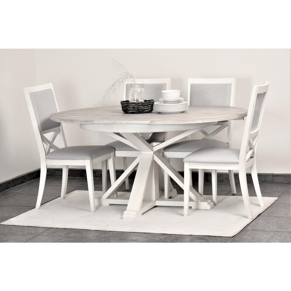 Islamorada - 45" Round Dining Table with 18" Butterfly Leaf Extension - Dapple