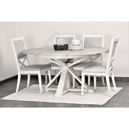 Islamorada - 45" Round Dining Table with 18" Butterfly Leaf Extension - Dapple