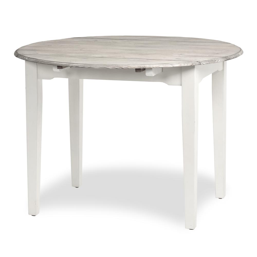 Islamorada - 42" Drop Leaf Dining Table - Dapple Grey and Blanc Finish