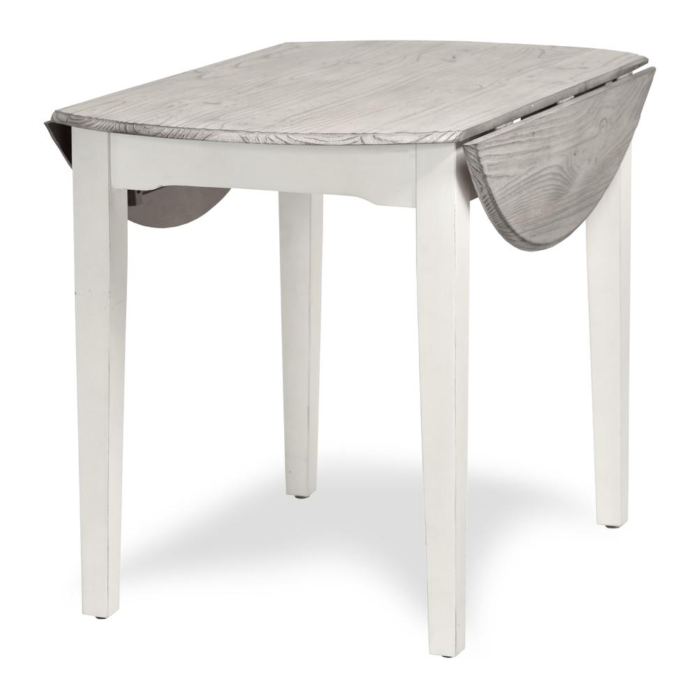 Islamorada - 42" Drop Leaf Dining Table - Dapple Grey and Blanc Finish