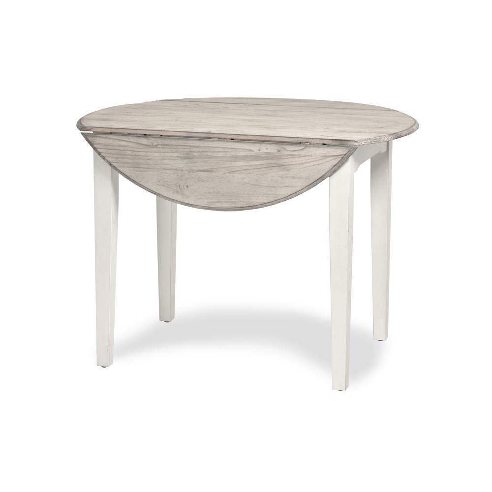 Islamorada - 42" Drop Leaf Dining Table - Dapple Grey and Blanc Finish