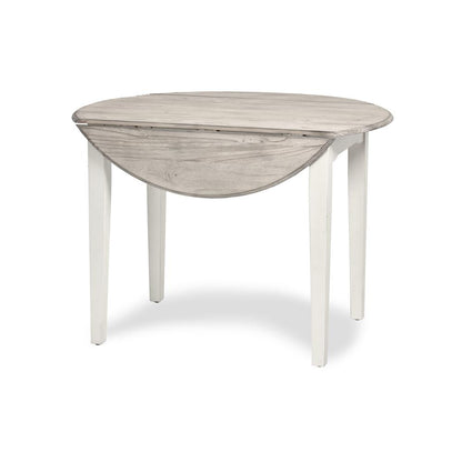 Islamorada - 42" Drop Leaf Dining Table - Dapple Grey and Blanc Finish