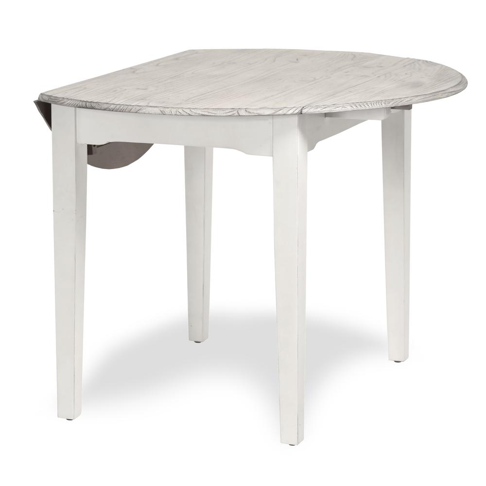 Islamorada - 42" Drop Leaf Dining Table - Dapple Grey and Blanc Finish