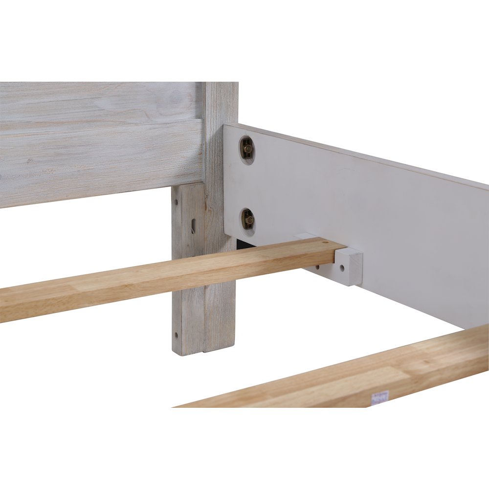 Geneva - Panel Bed - King - Distressed White Finish