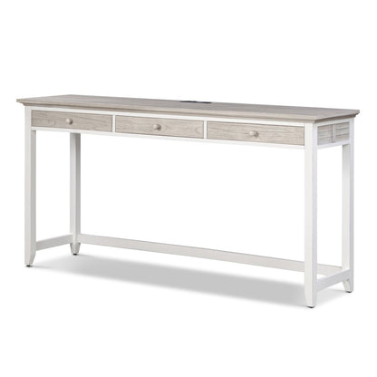 Islamorada - 3-Drawer Console with Power Strip, USB-A and USB-C Port - Dapple