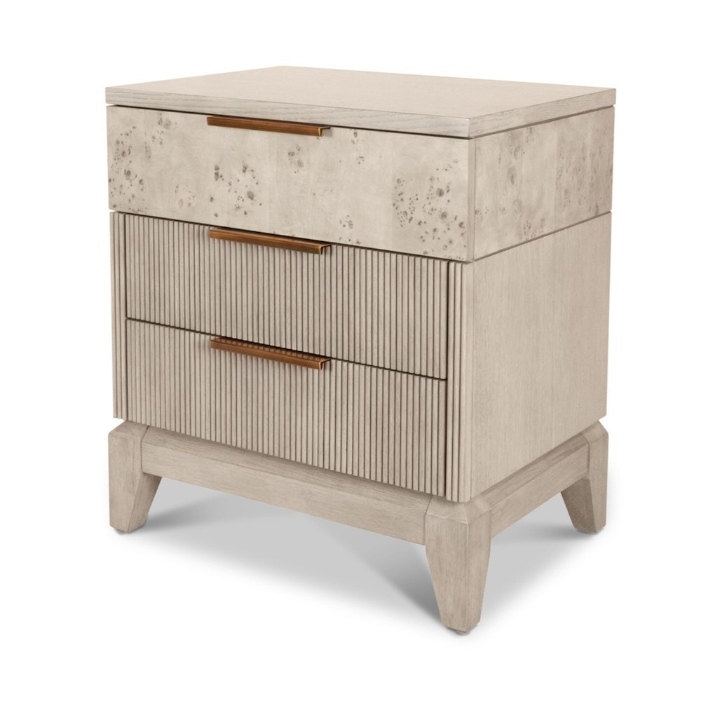 Manhattan Valley - 3 Drawer Nightstand with Power Strip, USB-A and USB-C Port