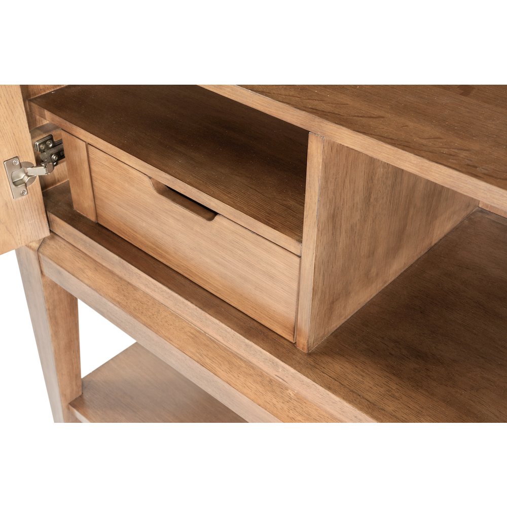 Manhattan Valley - Curio with Touch Lighting - Vintage Chestnut Finish