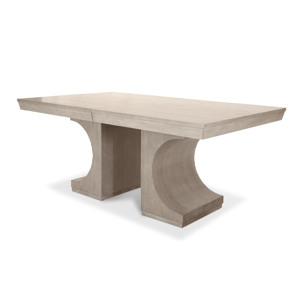 Manhattan Valley - Double Pedestal Dining Table with 18" Leaf (72"-90") - Dusty