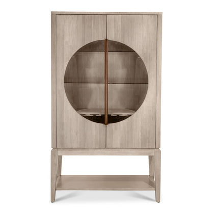 Manhattan Valley - Curio with Touch Lighting - Dusty Rose Finish