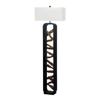 Drift - 63" Floor Lamp - Driftwood and Black Finish
