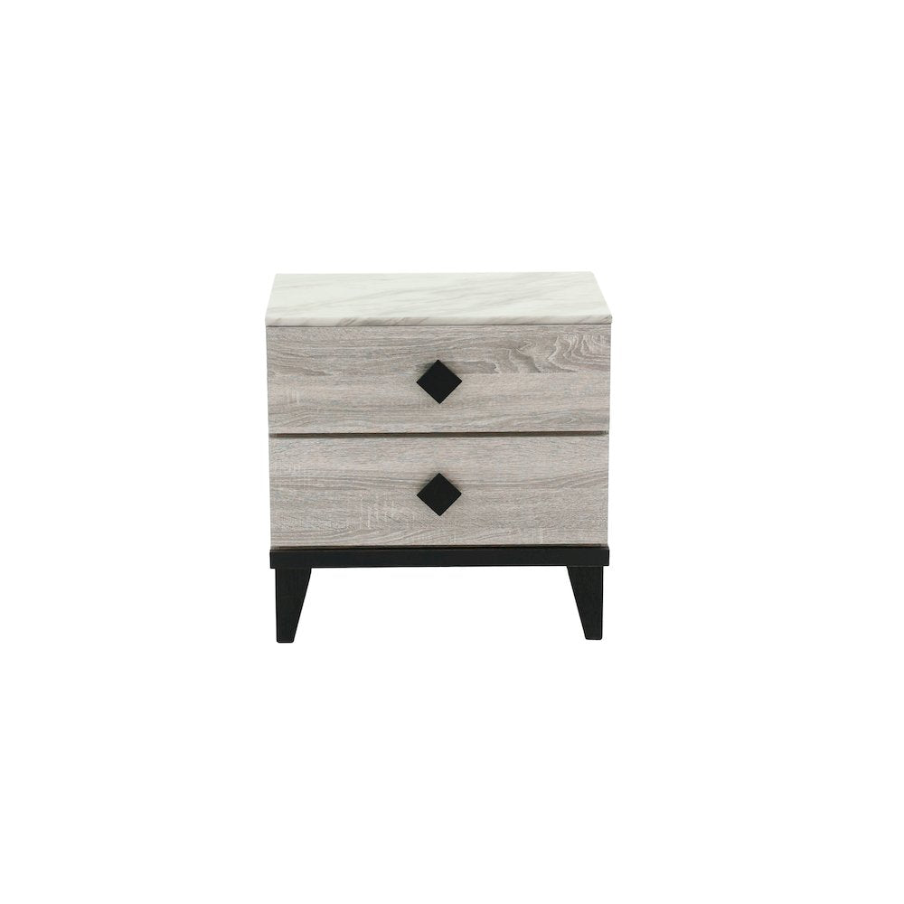 2-Drawer Nightstand in Cream