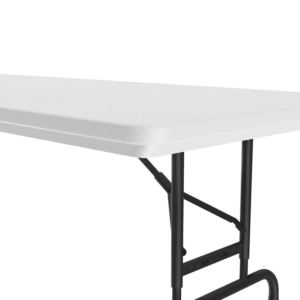Adjustable Height Commercial Blow-Molded Plastic Folding Table 30x72"
