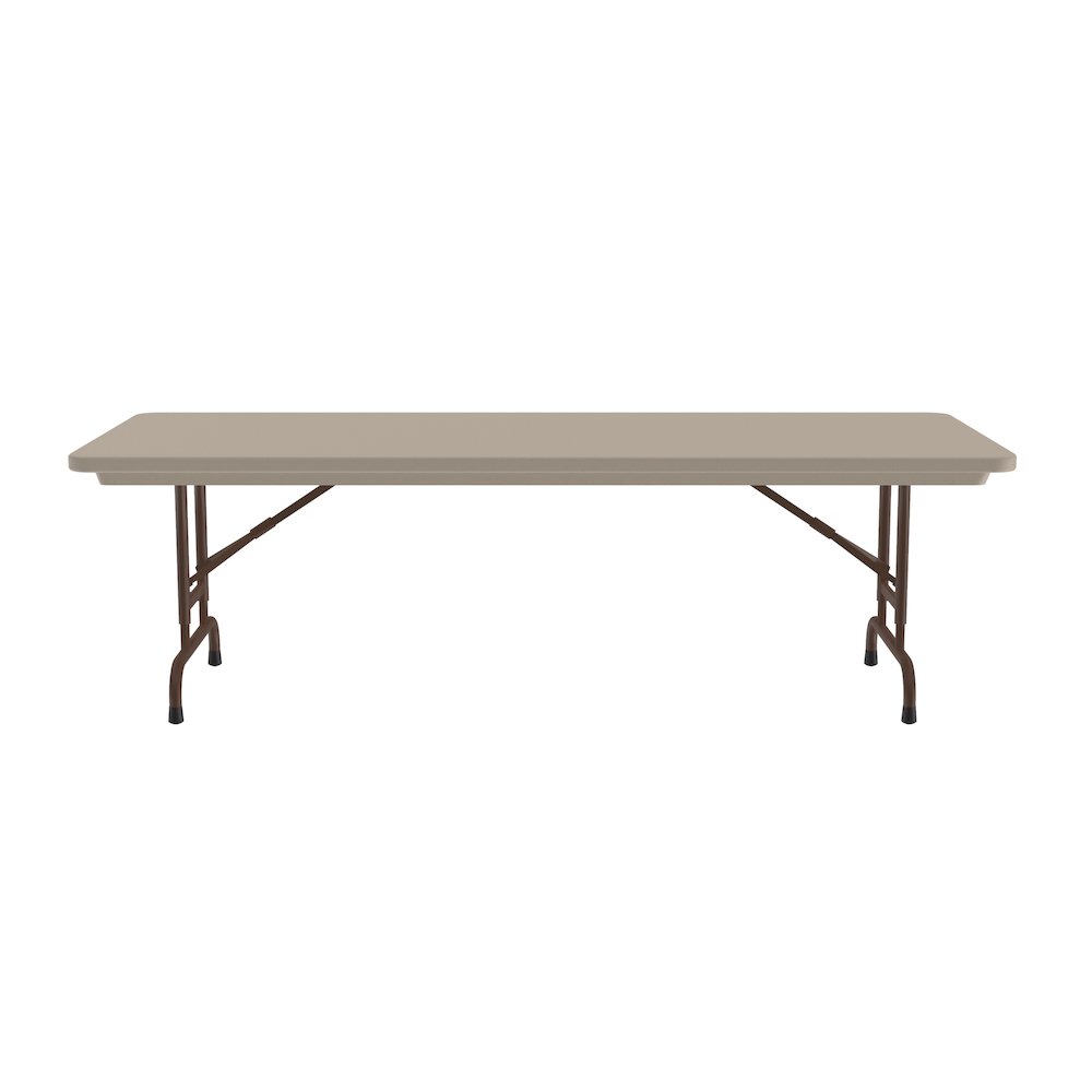 Adjustable Height Commercial Blow-Molded Plastic Folding Table 30x72"