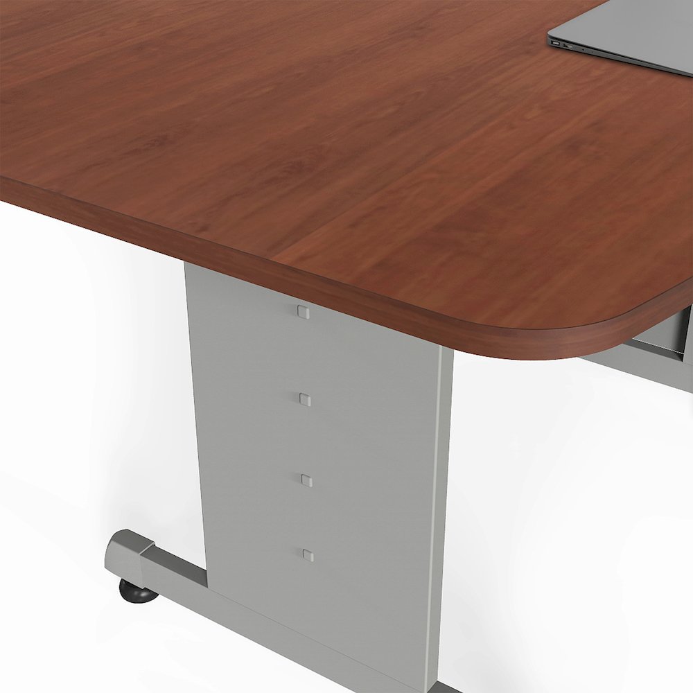 Rectangular Conference Table Cherry / Silver