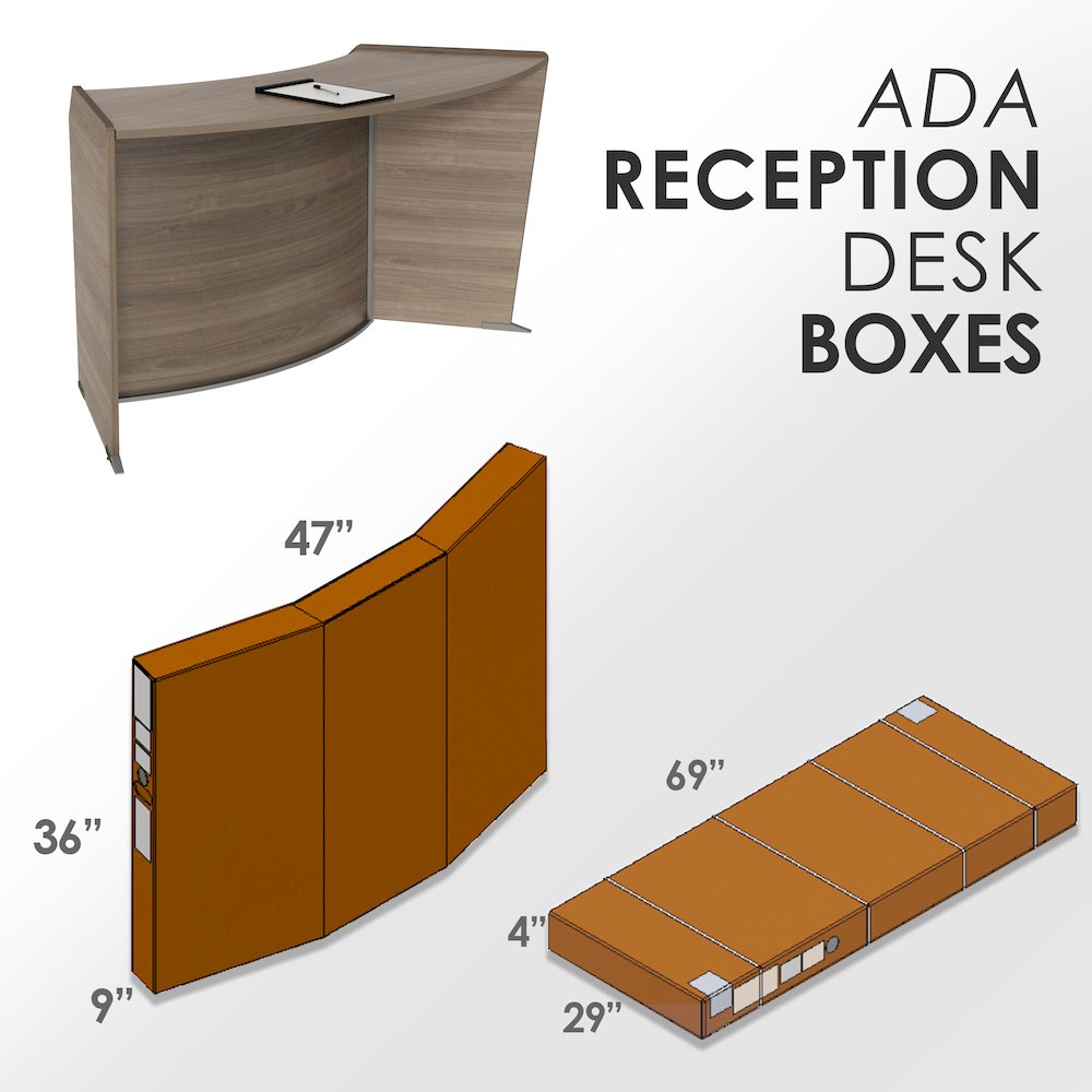 ADA Reception Unit, Walnut
